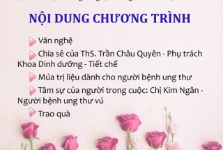 LỊCH SINH HOẠT CLB NGƯỜI BỆNH UNG THƯ THÁNG 8